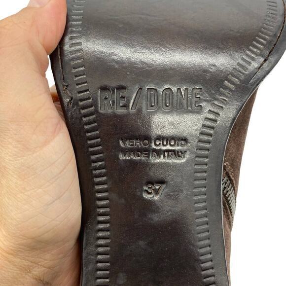RE/DONE Brown suede 90’s western boot cowboy boot - Picture 5 of 8